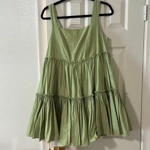 Anthropologie green mini dress size small!